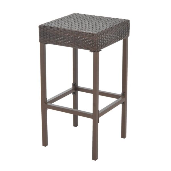 Skiba 5 Piece Outdoor Rattan Bar Height Dining Set - Image 5