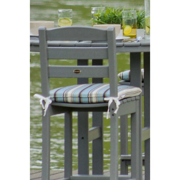 Slate Gray La Casa Cafe 30.13" Patio Bar Stool - Image 3