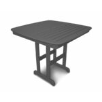 Slate Grey Nautical Wood Outdoor Bar Table
