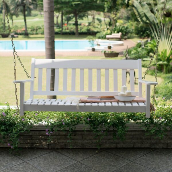 Slevin 2 Person Solid Wood Porch Swing - Image 2