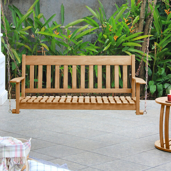 Slevin 2 Person Solid Wood Porch Swing - Image 11