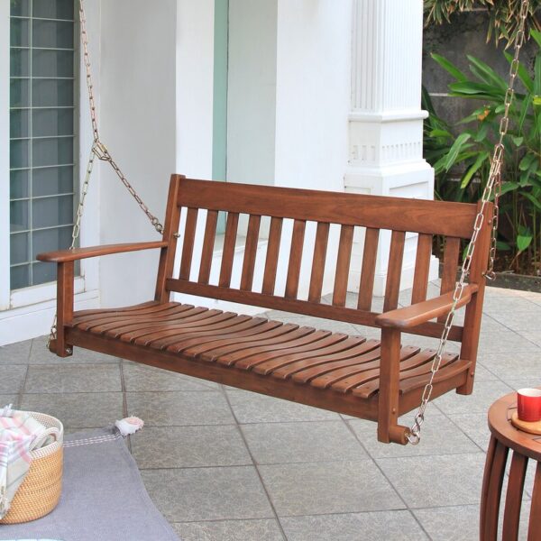 Slevin 2 Person Solid Wood Porch Swing - Image 10