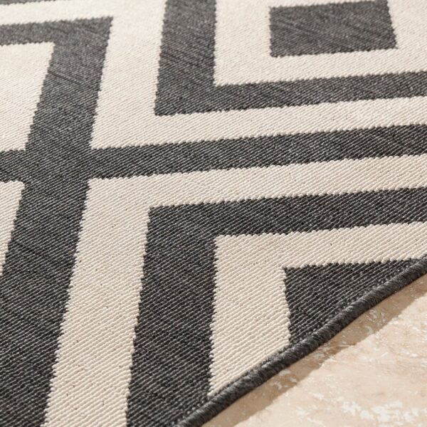 Smythe Black/Cream Indoor/Outdoor Rug - Image 2