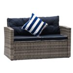 Snyder 50'' Wide Outdoor Loveseat with Cushions - Image 2