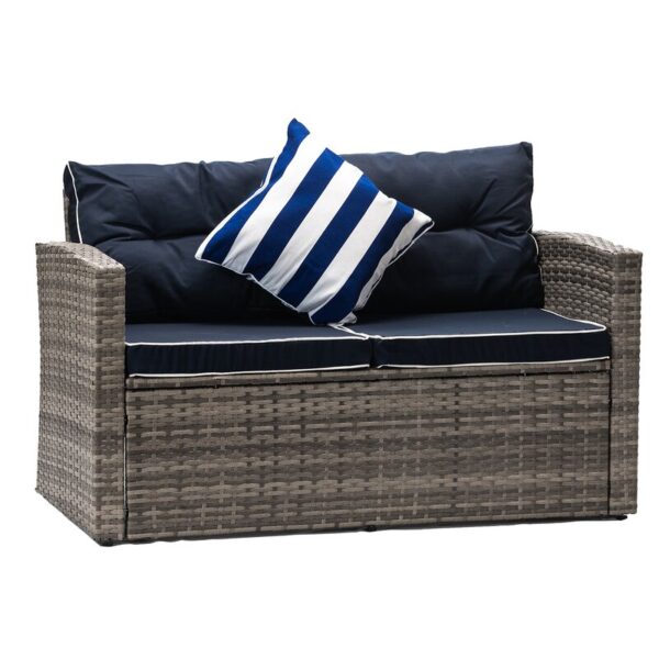 Snyder 50'' Wide Outdoor Loveseat with Cushions - Image 2