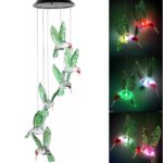 Solar Hummingbird Wind Chime Light Outdoor Waterproof LED Garden Christmas Decoration Gift (Set of 2) - Image 2