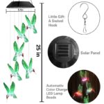 Solar Hummingbird Wind Chime Light Outdoor Waterproof LED Garden Christmas Decoration Gift (Set of 2) - Image 8