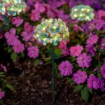 Solar Powered LED Metal Flower Garden Stake Light (Set of 2) - Image 3