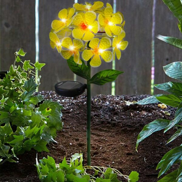 Solar Powered LED Metal Flower Garden Stake Light (Set of 2) - Image 9