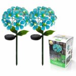 Solar Powered LED Metal Flower Garden Stake Light (Set of 2) - Image 6