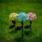 Solar Powered LED Metal Flower Garden Stake Light (Set of 2) - Image 5