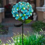 Solar Powered LED Metal Flower Garden Stake Light (Set of 2) - Image 4