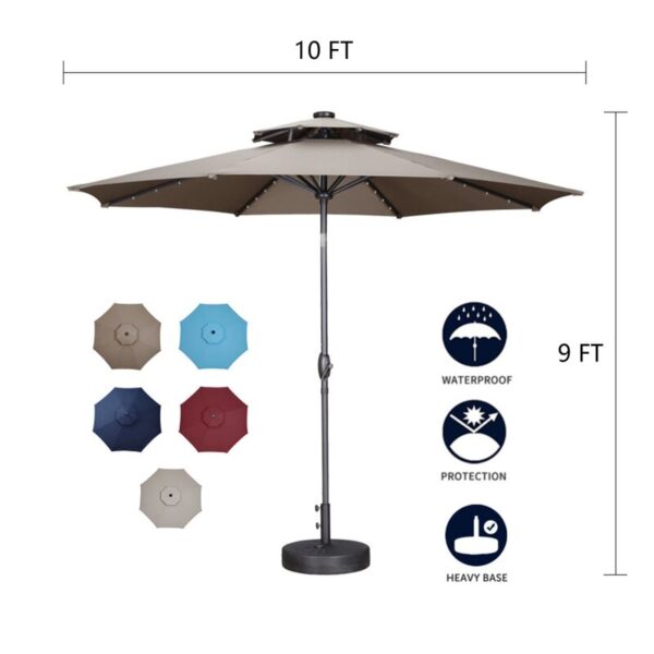 Sonya 120'' Lighted Beach Umbrella - Image 5