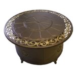 Sorrels 23'' H x 48'' W Aluminum Propane Outdoor Fire Pit Table with Lid - Image 4