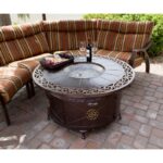 Sorrels 23'' H x 48'' W Aluminum Propane Outdoor Fire Pit Table with Lid - Image 8