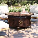 Sorrels 23'' H x 48'' W Aluminum Propane Outdoor Fire Pit Table with Lid