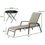 Souk Outdoor Metal Chaise Lounge Set with Table - Image 3