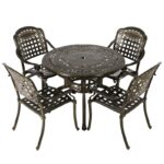Southview Round 4 - Person Outdoor Dining Set - Image 6