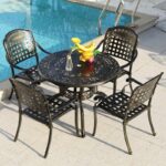 Southview Round 4 - Person Outdoor Dining Set - Image 2