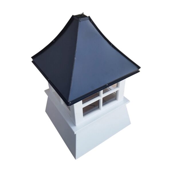 Sowell 24 In. X 24 In. X 39 In. Composite Vinyl Cupola With Black Aluminum Roof - Image 2