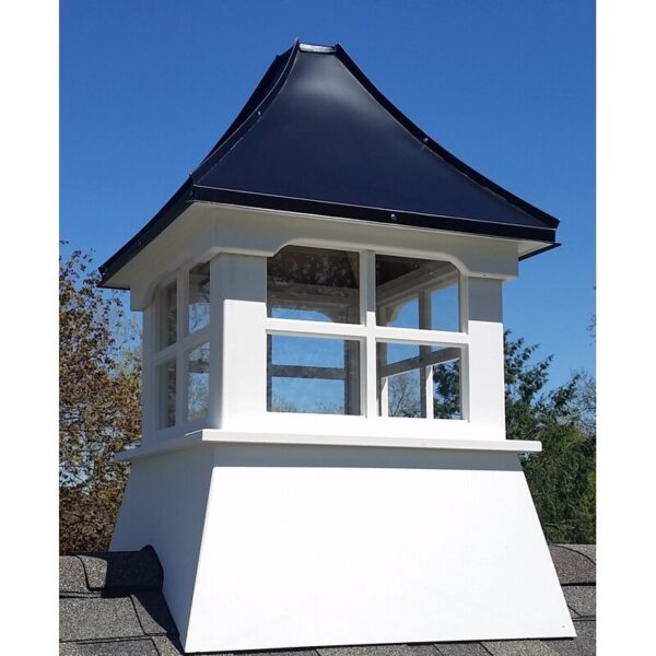 Sowell 24 In. X 24 In. X 39 In. Composite Vinyl Cupola With Black Aluminum Roof - Image 4
