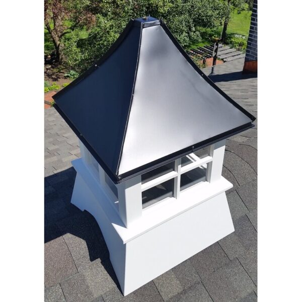 Sowell 24 In. X 24 In. X 39 In. Composite Vinyl Cupola With Black Aluminum Roof - Image 5