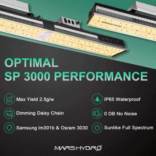 SP3000 LED Full Spectrum Grow Light Samsung LM301B Sunlight for Indoor Plants Veg Flower - Image 3