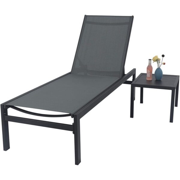 Speegle Outdoor Metal Chaise Lounge Set (Set of 2) - Image 3