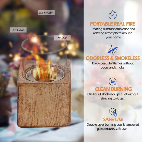 Square Terrafab Liquid & Gel Tabletop Fireplace - Image 8