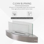 Stainless Steel Metal Bio-Ethanol Outdoor Tabletop Fireplace with Flame Guard - Image 6