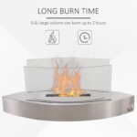 Stainless Steel Metal Bio-Ethanol Outdoor Tabletop Fireplace with Flame Guard - Image 7