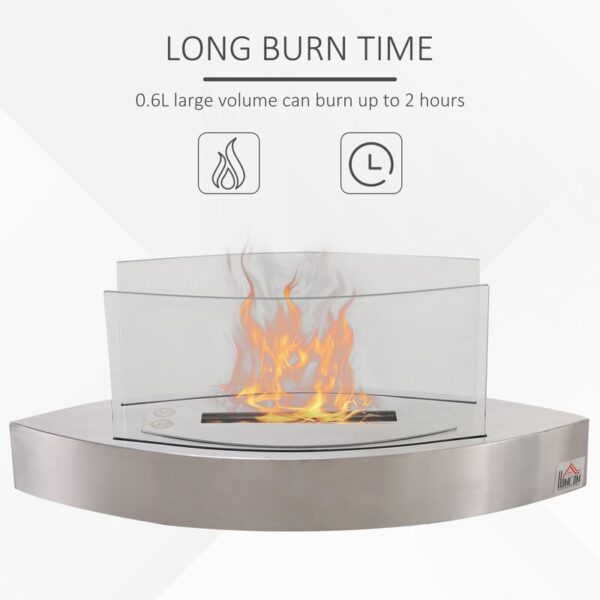 Stainless Steel Metal Bio-Ethanol Outdoor Tabletop Fireplace with Flame Guard - Image 7