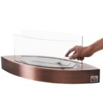 Stainless Steel Metal Bio-Ethanol Outdoor Tabletop Fireplace with Flame Guard - Image 9