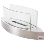 Stainless Steel Metal Bio-Ethanol Outdoor Tabletop Fireplace with Flame Guard