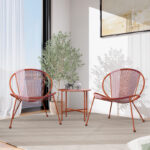 Steel Frame Rattan String Set Of 3 - Image 2