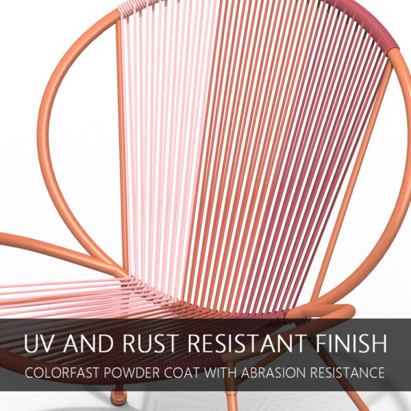 Steel Frame Rattan String Set Of 3 - Image 4