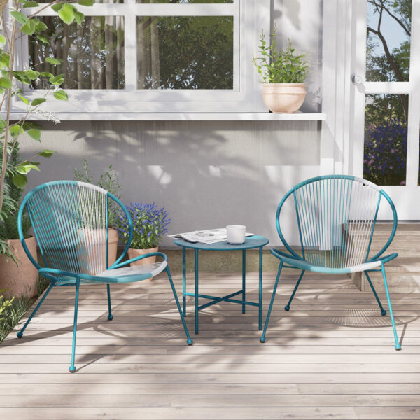 Steel Frame Rattan String Set Of 3 - Image 10