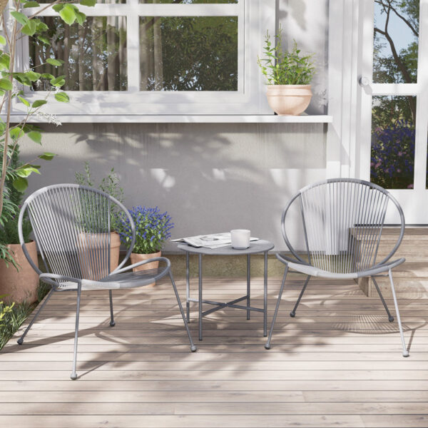 Steel Frame Rattan String Set Of 3 - Image 11