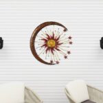 Stenkil Gold Metal Indoor Outdoor Sun and Moon Wall Decor with Stars 36" x 1" x 36" - Image 4