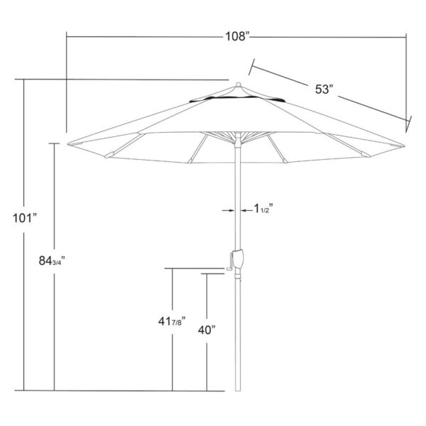 Stevie 108'' Market Umbrella - Image 6