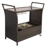 Stewood Patio Bar Serving Cart - Image 4