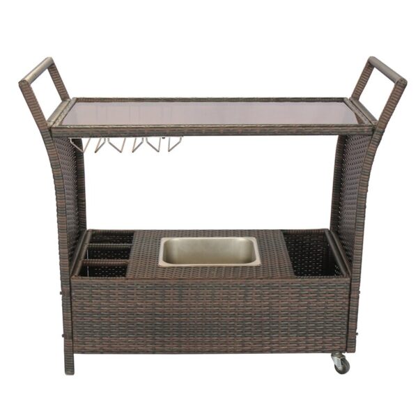 Stewood Patio Bar Serving Cart - Image 3
