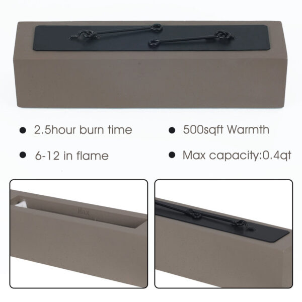 Stone Bio-Ethanol Outdoor Tabletop Fireplace - Image 7