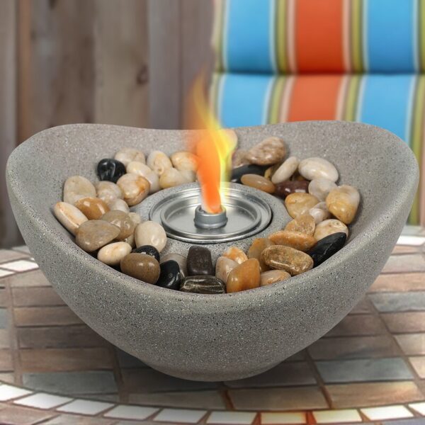 Stone Outdoor Tabletop Fireplace - Image 5