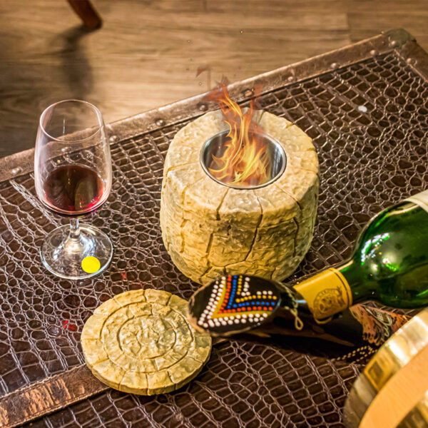 Stone Outdoor Tabletop Fireplace - Image 6