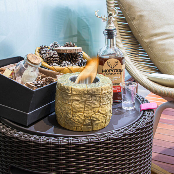 Stone Outdoor Tabletop Fireplace - Image 3