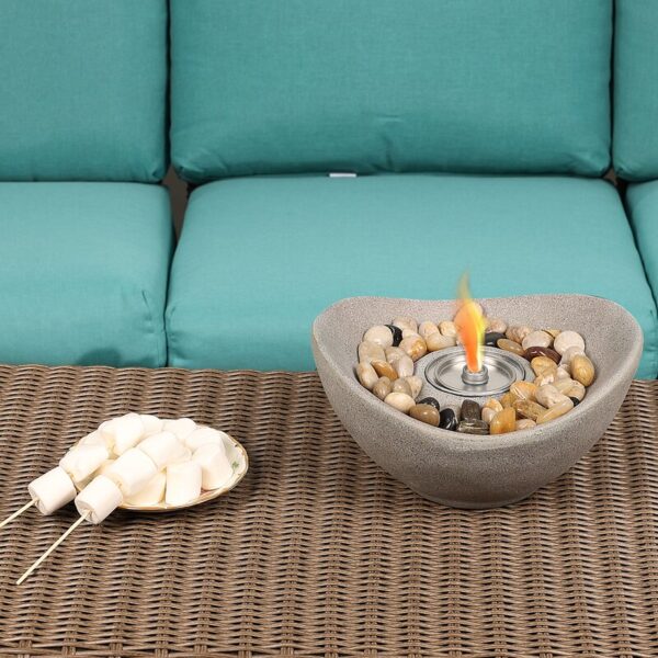 Stone Outdoor Tabletop Fireplace - Image 4