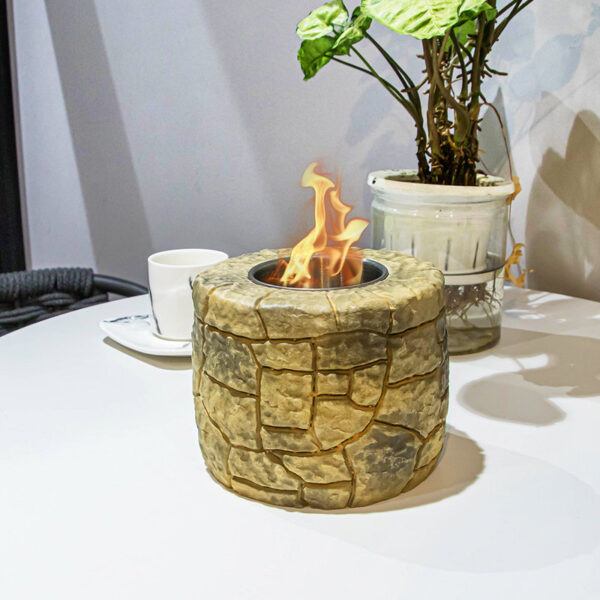 Stone Outdoor Tabletop Fireplace - Image 5
