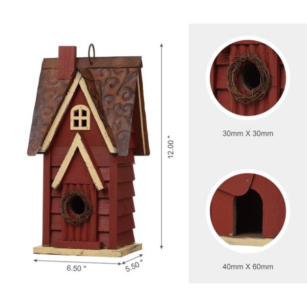 Strader 12 in x 6.57 in x 5.5 in Birdhouse - Image 7