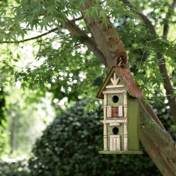 Strader Freestanding 13 in x 4.5 in x 6.5 in Birdhouse - Image 4